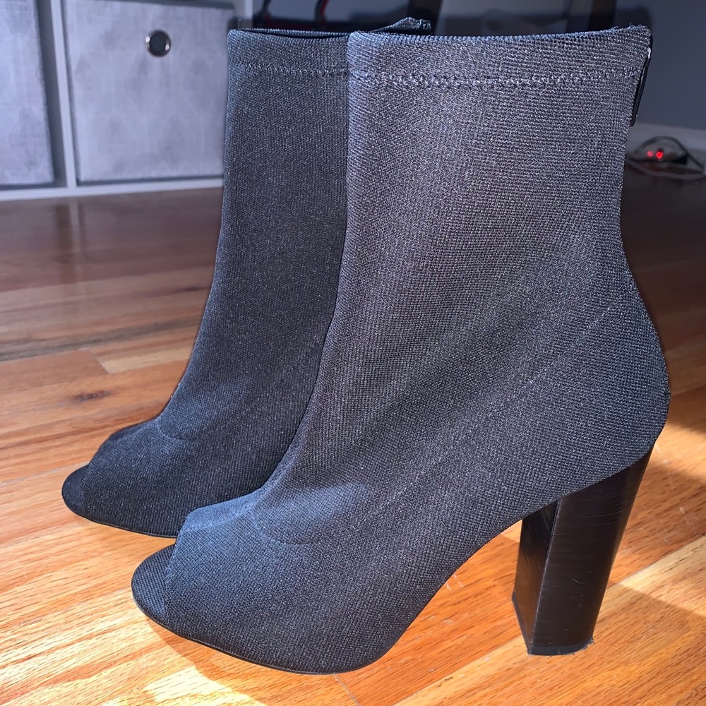 ALDO peep-toe sock booties